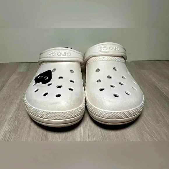 Crocs White Unisex Men’s 8, Women's 10, Classic Fuzz-Lined Dual Comfort Clog - Picture 2 of 6